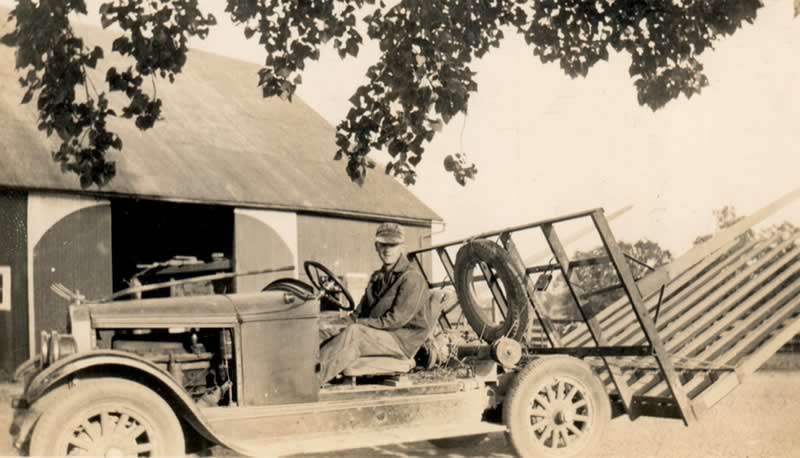 Reuben Bierbaum on his buckrake