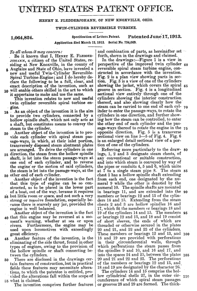 Patent Number 1,064,824