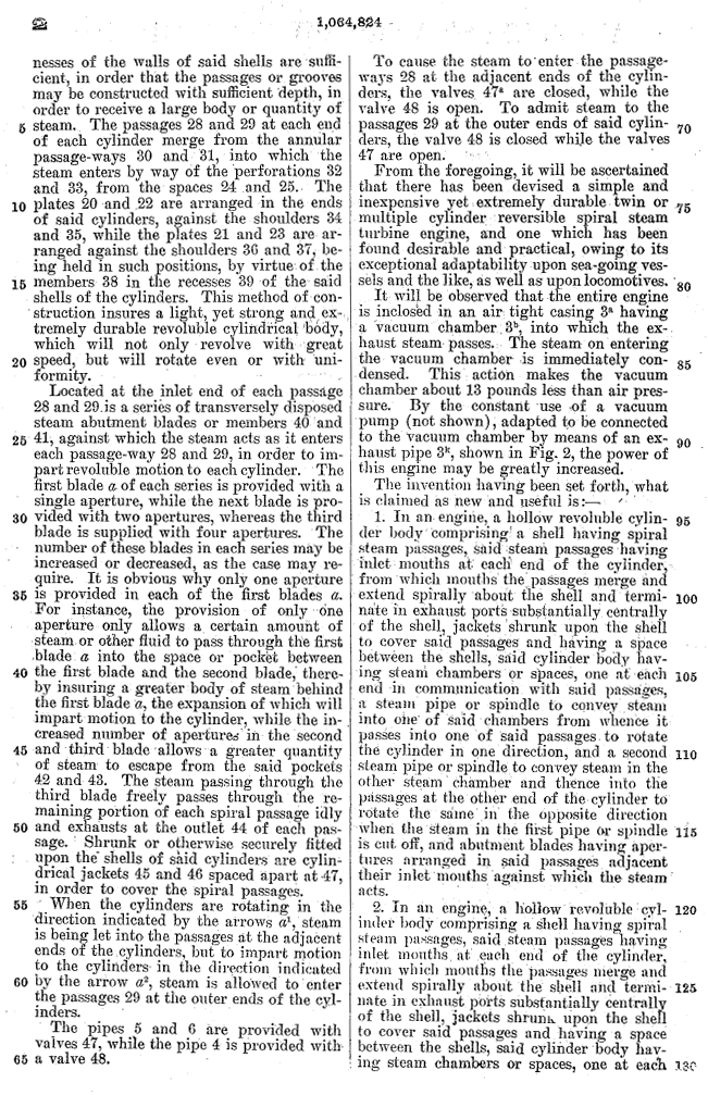 Patent Number 1,064,824