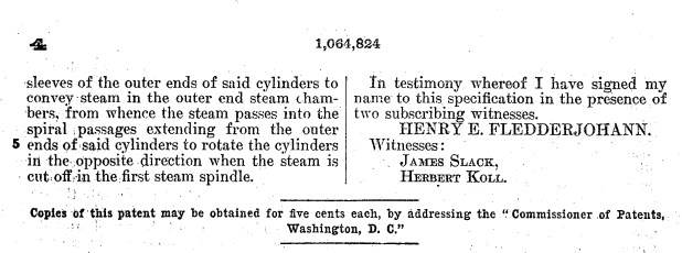 Patent Number 1,064,824