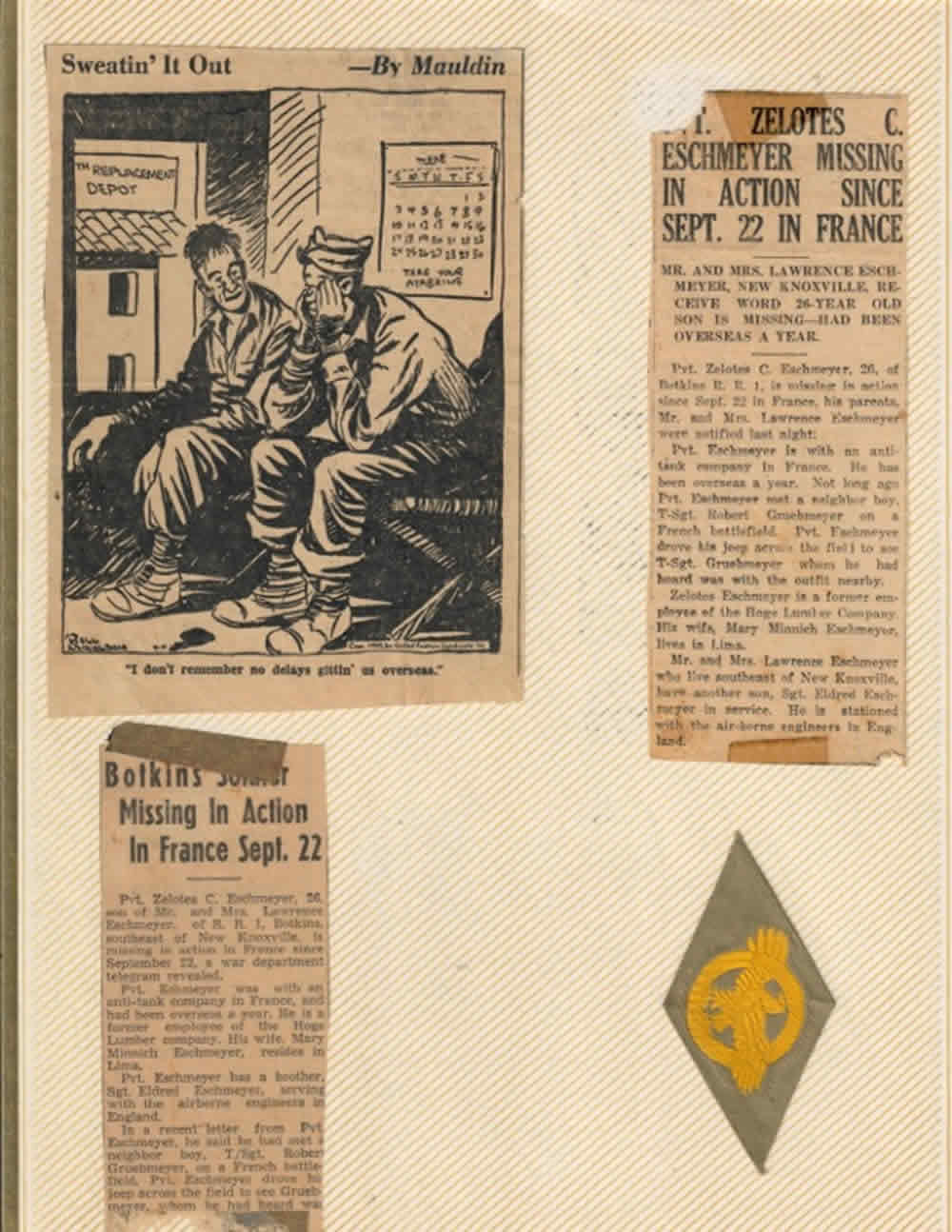 Zelotes Eschmeyer - Newspaper Articles